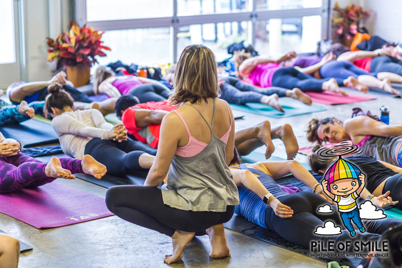 Yoga+Beer Benefit to Pile of Smile Class